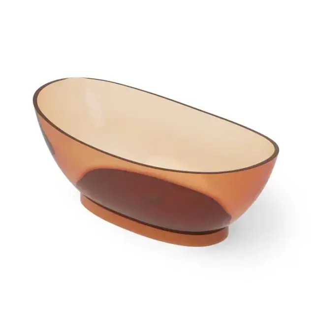 Dea Design Elegant Ванна 155x78x58см., отдельностоящая, Glasstech, прозрачная смола, цвет: Sunset R1