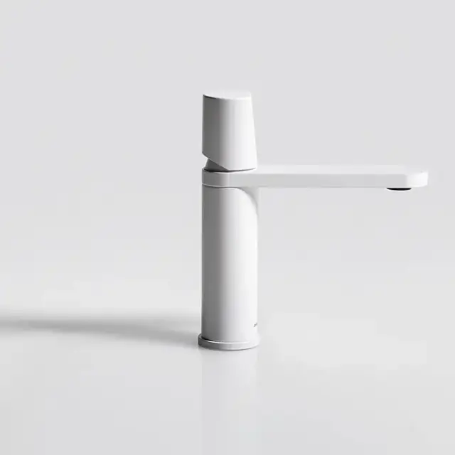 ANTONIO LUPI INDIGO Смеситель для раковины на 1 отверстие, излив 165 мм., цвет: белый матовый