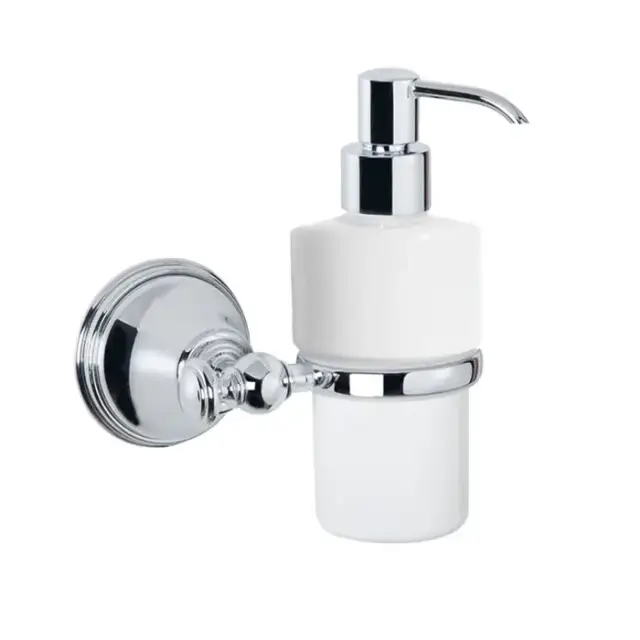 TW Harmony 108, подвесной дозатор для ж/мыла, керамический (белый), цвет: хром