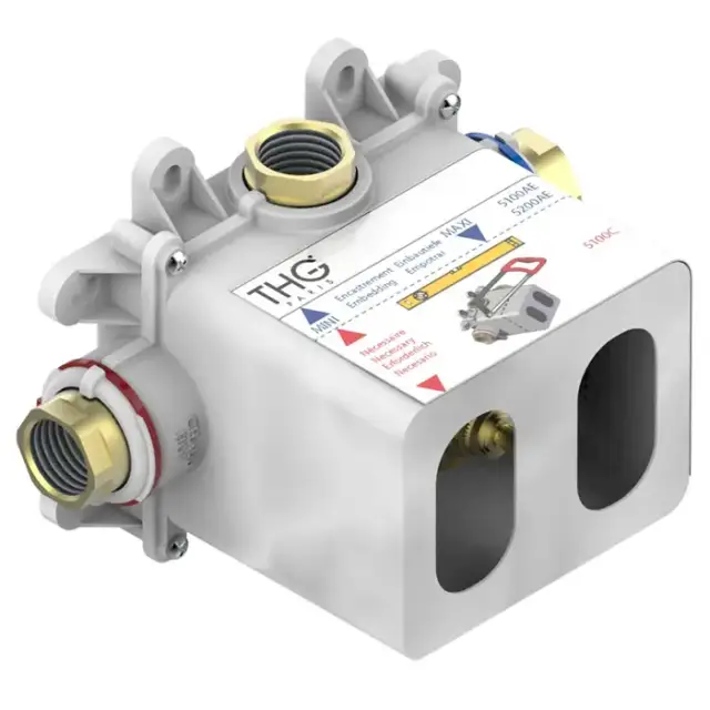 THG Термостат  3/4&quot; - 60 л/мин с восковым картриджем и коробкой для встраивания, без ручки регулировки