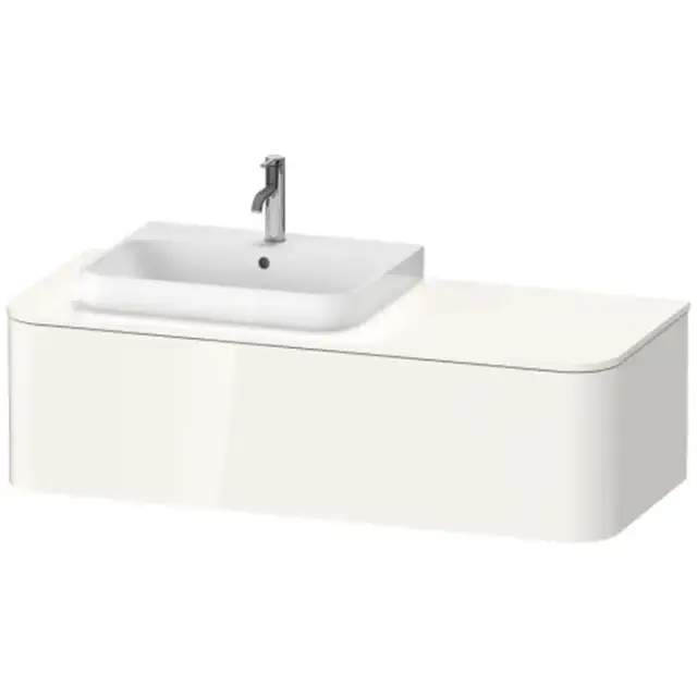Duravit Happy D.2 Plus Тумба подвесная 130x48х35.4см, с раковиной и 1 ящиком, SX, цвет: белый глянцевый