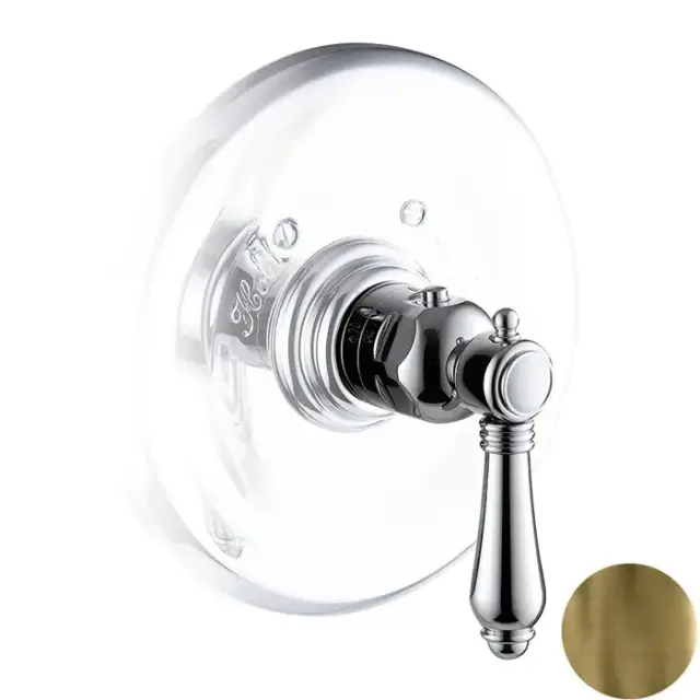 Nicolazzi Termostatico термостатический смеситель 3/4&quot; Без запорного вентиля, с ручкой (№69): , цвет: Bronze Plated