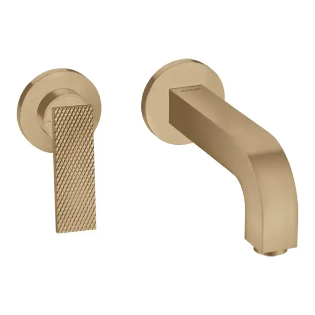 Axor Citterio Смеситель для раковины, встраиваемый, излив: 22см, с текстурой, цвет: шлифованная бронза