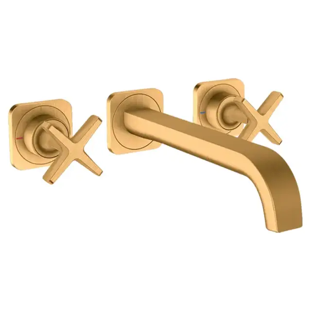 Axor Citterio E Смеситель для раковины, встраиваемый, излив: 22см., цвет: шлифованное золото