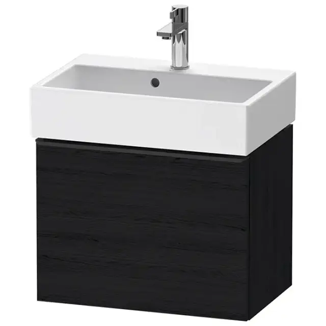 Duravit D-Neo Тумбочка подвесная компакт 58.4x37.2х44 см., раковина, 1 ящик, цвет: Black Oak