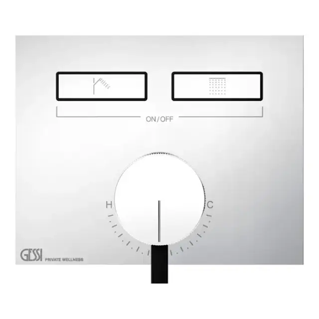 Gessi Hi-Fi Смеситель для душа, с включением до 2 источников одновременно , внешняя часть, цвет: хром