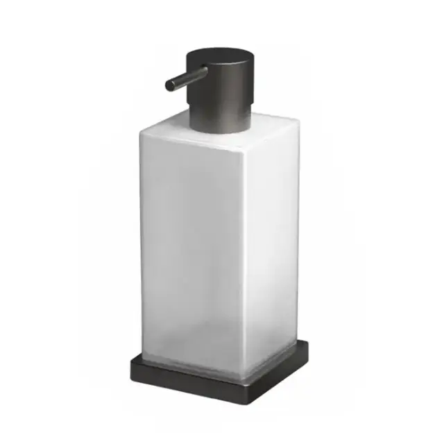 Colombo Look Дозатор для жидкого мыла, настольный, цвет: PVD графит матовый/матовое стекло