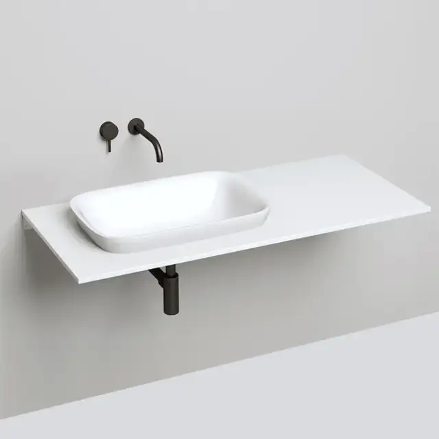 Salini Marea Раковина накладная 60х40х16см, без отв., без перелива, S-Stone, цвет: белый матовый