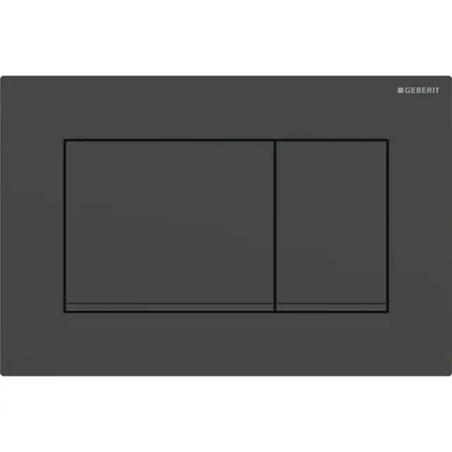 Geberit Sigma20 Клавиша для двойного смыва, квадратная, цвет: черный матовый