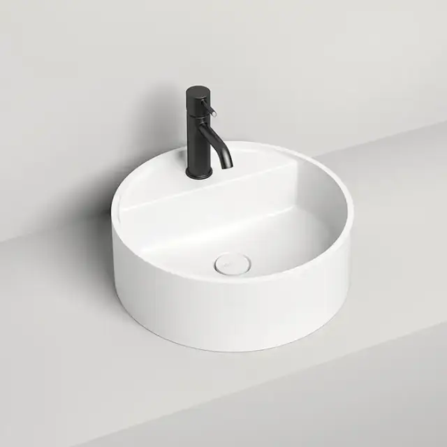 Salini Armonia Top 202 Раковина накладная 45х45х11.6см., с 1 отв., донный клапан, материал: S-Sense, цвет: белый глянцевый