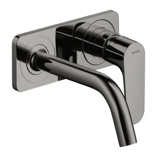 Axor Citterio M Смеситель для раковины, встраиваемый, излив: 16.7см., с панелью, цвет: полированный черный хром