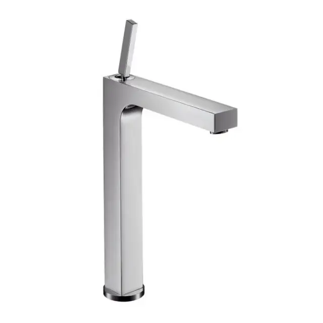 Axor Citterio, Смеситель для раковины, на 3отверстия 170, с рычаговымирукоятками, панелью и изливом, цвет: хром