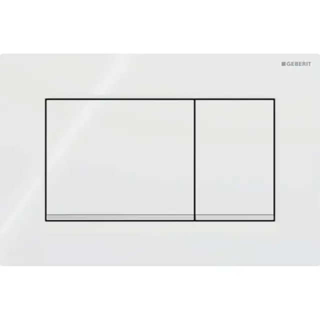 Geberit Sigma20 Клавиша для двойного смыва, квадратная, цвет: белый/хром