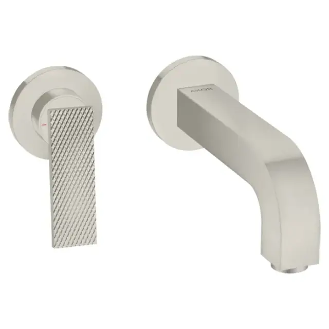 Axor Citterio Смеситель для раковины, встраиваемый, излив: 22см, с текстурой, цвет: сталь