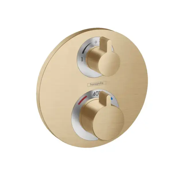 Hansgrohe Ecostat S Термостат с запорным/переключающим вентилем Ecostat S, СМ, шлиф. Бронза