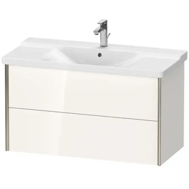 Duravit XViu Тумба подвесная 101x46.9x56.5см с раковиной, 2 ящика, цвет: белый глянцевый