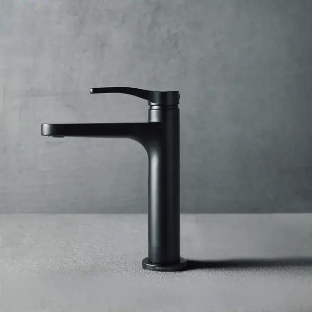 Fantini AL/23 Смеситель для раковины, 1 отв., излив: 120 мм, цвет: черный матовый