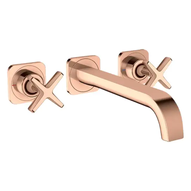Axor Citterio E Смеситель для раковины, встраиваемый, излив: 22см., цвет: полированное красное золото