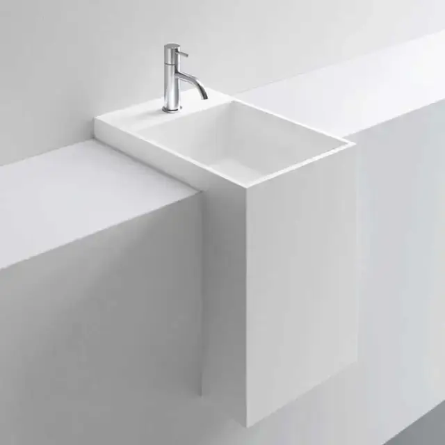 NOORTH milldue edition Раковина 35.7х52х49 см, 1 отв., полувстраиваемая, цвет: белый