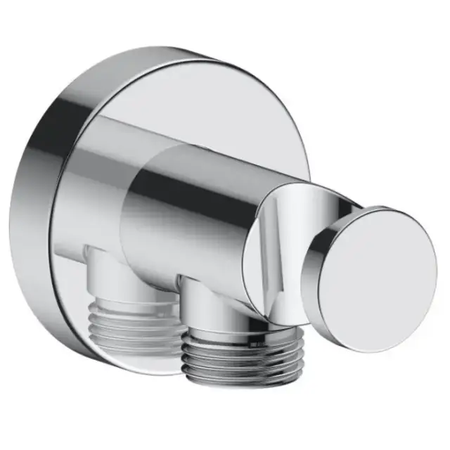 Duravit Вывод для душа с держателем, настенный, цвет: хром глянцевый