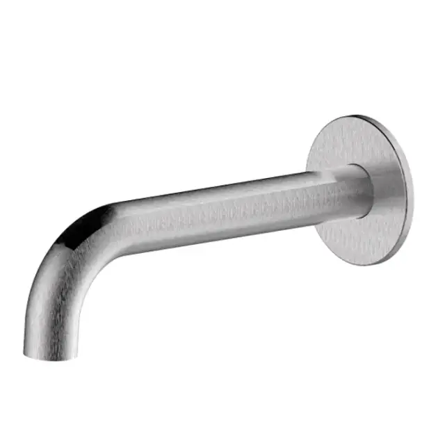 Bossini Nobu Настенный излив для ванны, Ø 25 мм, соединение 1/2”M.190 мм, цвет: нержавеющая сталь