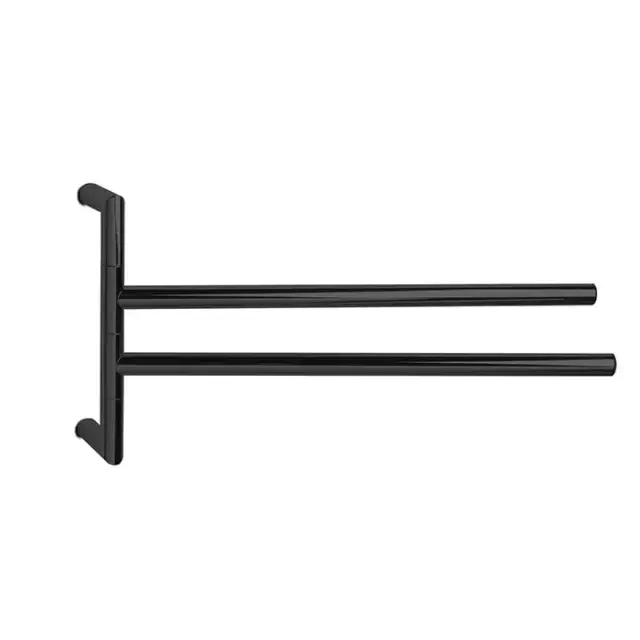 3SC Guy Полотенцедержатель двойной, поворотный, плечо 35см, цвет: черный матовый