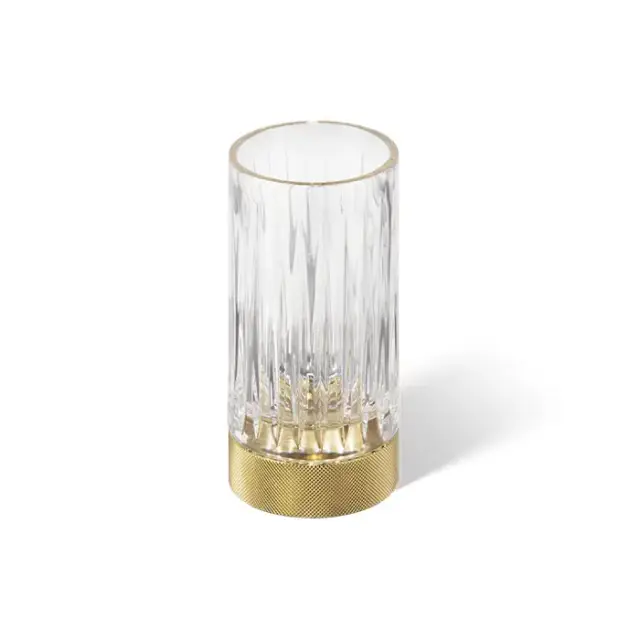 Decor Walther Club SMG Стакан настольный, граненое стекло, цвет: золото