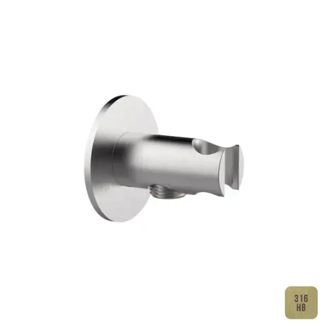 Almar 316 Stainless Steel Вывод воды для душа с держателем, настенный, цвет: High Brass 316 Brushed PVD