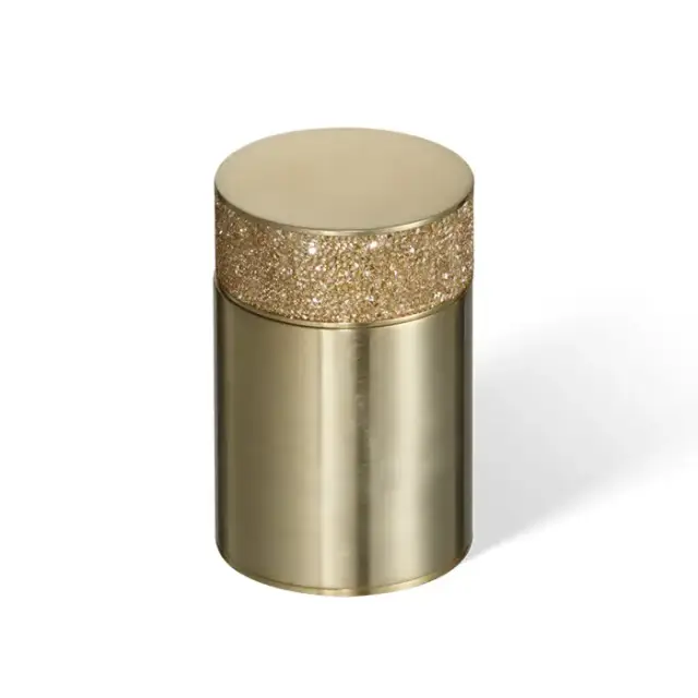 Decor Walther Rocks BMD1 Баночка универсальная 6.5x9.8см, с кристаллами Swarovski, настольная, цвет: золото матовое