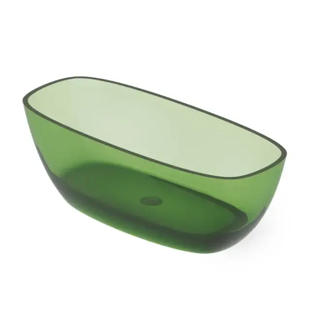 Dea Design Soul Ванна 170х72х56см., отдельностоящая, Glasstech, прозрачная смола, цвет: Emerald R3