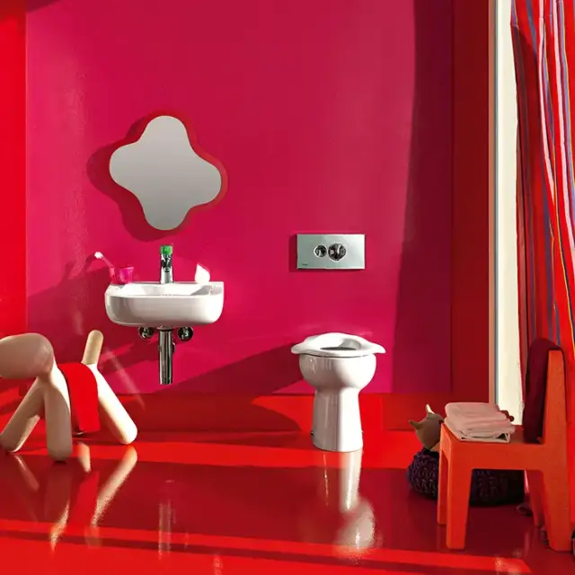 Laufen Florakids Унитаз напольный 38.5х29.5х35 см, слив в стену, цвет: белый