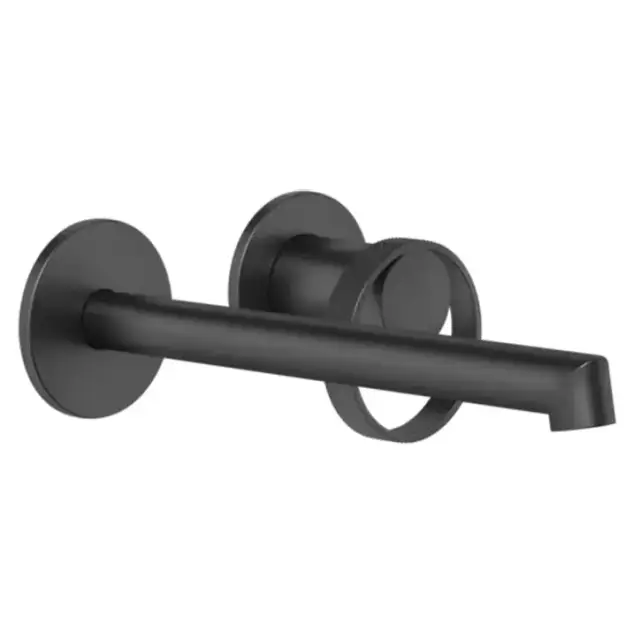 Gessi Anello Смеситель для ванны, встраиваемый, с изливом 19.4-21.4см., цвет: Black XL (внешняя часть)