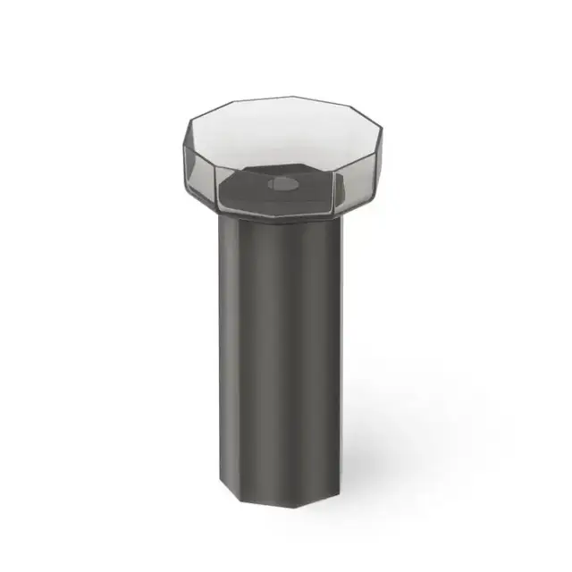 Dea Design Pedestal Basin Раковина 48х45.6х90см., напольная, без отв., Glasstech, прозрачная смола, цвет: Smoky Black R4