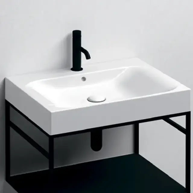 Kerasan Cento Раковина 50х45см, с 1 отв., с переливом, цвет: белый матовый