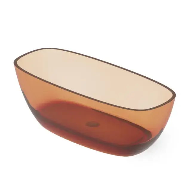 Dea Design Soul Ванна 170х72х56см., отдельностоящая, Glasstech, прозрачная смола, цвет: Sunset R1