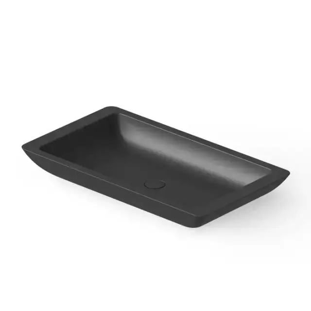 Dea Design Washbasins Раковина 80х45х10.5см., накладная, без отв., Solid Surface, цвет: Black №16