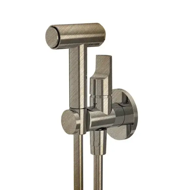 Fima Carlo Frattini Collettività Гигиенический душ, настенный, со шлангом 120см., цвет: брашированный шампань