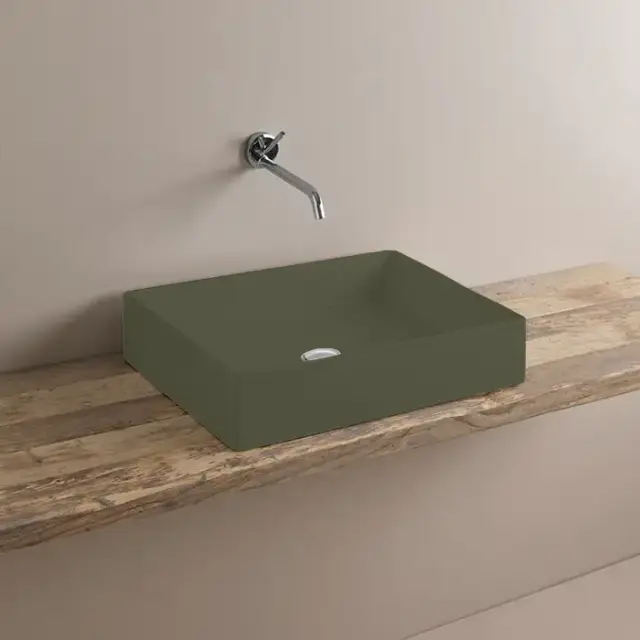 Artceram Scalino Раковина 55х38см., накладная, без отв., без слив перелива, цвет: &quot;цемент&quot;mate