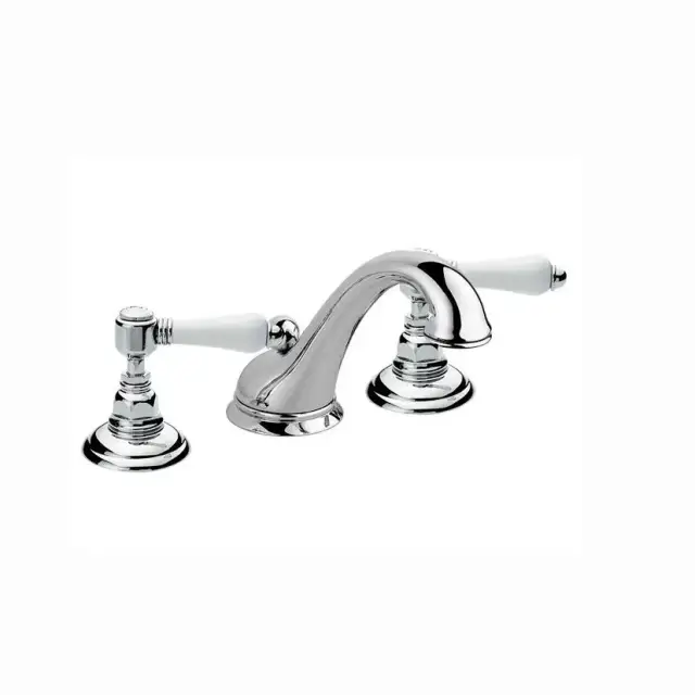 Nicolazzi P.M.Blanc Смеситель для раковины, на 3 отверстия, с донным клапаном, излив 130мм, цвет: хром