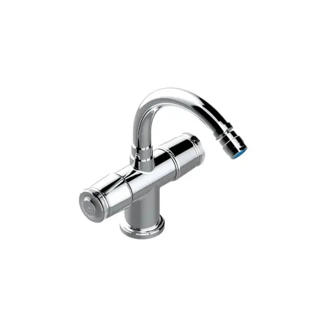 THG CORVAIR Смеситель для биде на 1 отверстие, 2-х вентильный, с донным клапаном, цвет: хром