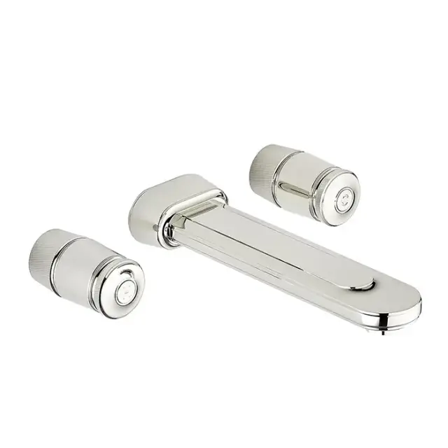 THG CORVAIR Смеситель для раковины настенный, c 2 вентилями, внешняя часть, цвет: хром