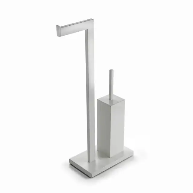 3SC SK Стойка напольная, с держателем тб и ёршиком, цвет: белый матовый