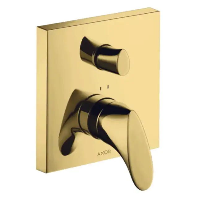 Axor Starck Organic Смеситель для ванны, встраиваемый, с переключателем на 2 потока, цвет: полированное золото