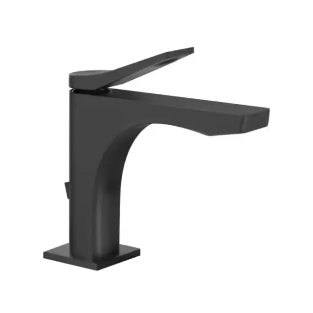 Gessi Rilievo Смеситель для раковины на 1 отв. с донным клапаном h=153мм, излив 126мм , цвет: black XL