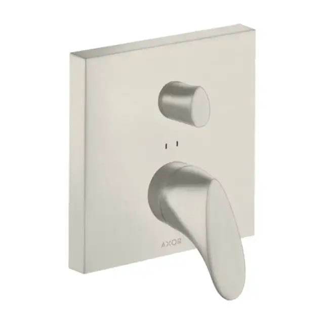 Axor Starck Organic Смеситель для ванны, встраиваемый, с переключателем на 2 потока, со защитной комбинацией, цвет: сталь