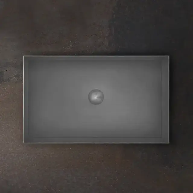 Gessi 316 Раковина 60x35 см, без отв., для установки на столешницу, без перелива, нержавеющая сталь, цвет: Steel Brushed