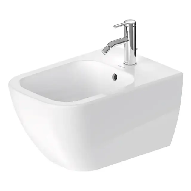 Duravit Happy D.2 Биде подвесное с 1 отв под смеситель, с креплением, цвет: белый