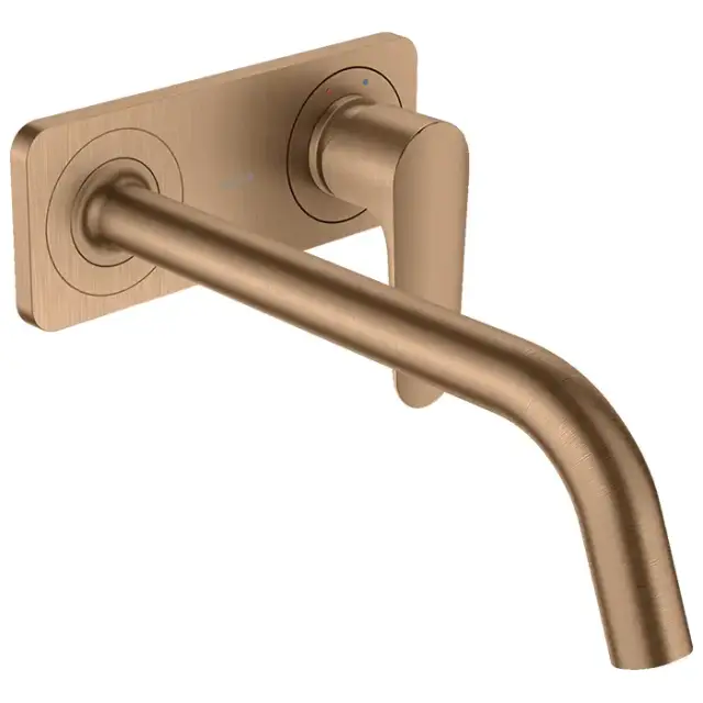 Axor Citterio M Смеситель для раковины, настенный, цвет: шлифованная бронза