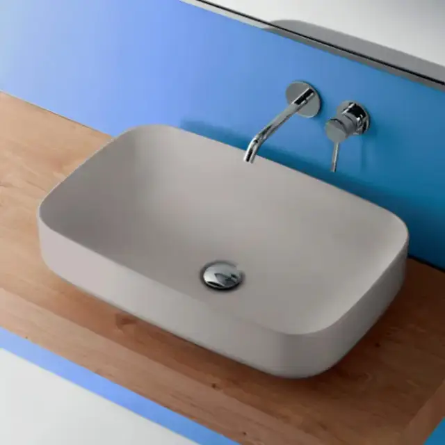 Kerasan Tribeca Раковина 60х38 см, без отв., накладная, цвет: Grigio matt