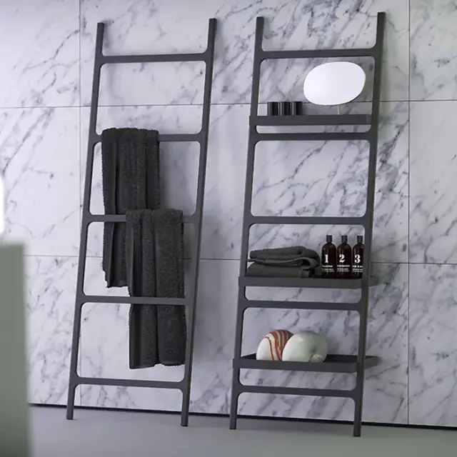 Knief Rails Лестница-вешалка с полками 60х36х180см, цвет: черный матовый